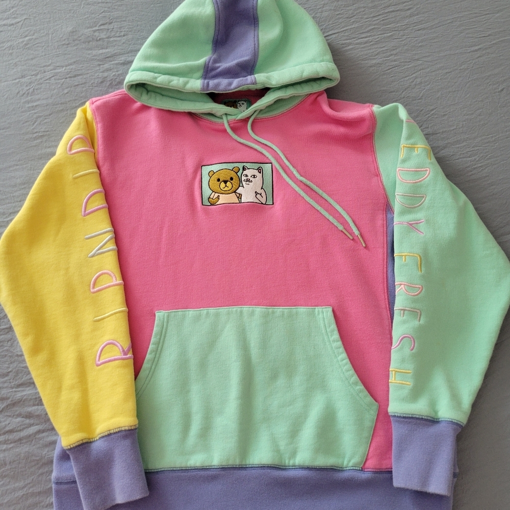 Teddy Fresh🧸 Hoodie Color Block Size S Small